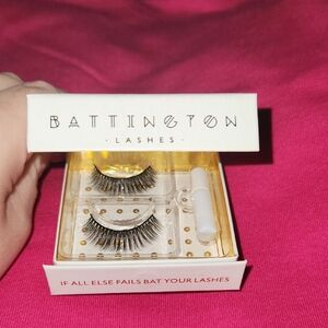 Battinton Lashes Voluminous Black False Eyelashes with Adhesive